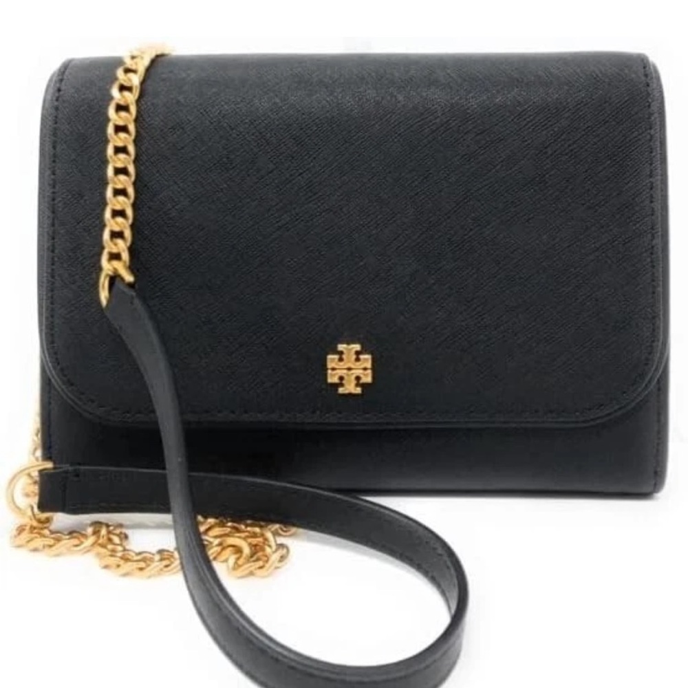 Tory Burch Black and Gold Crossbody
